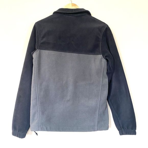 Columbia Men’s Black & Gray Full Zip Fleece Jacket Size Small EUC - Picture 2 of 12